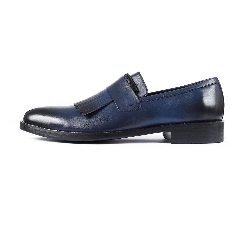 GA-02Z03 Loafer Calf Leather Blue Slip-on Shoes For Men-(38-50)